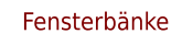 Fensterbänke